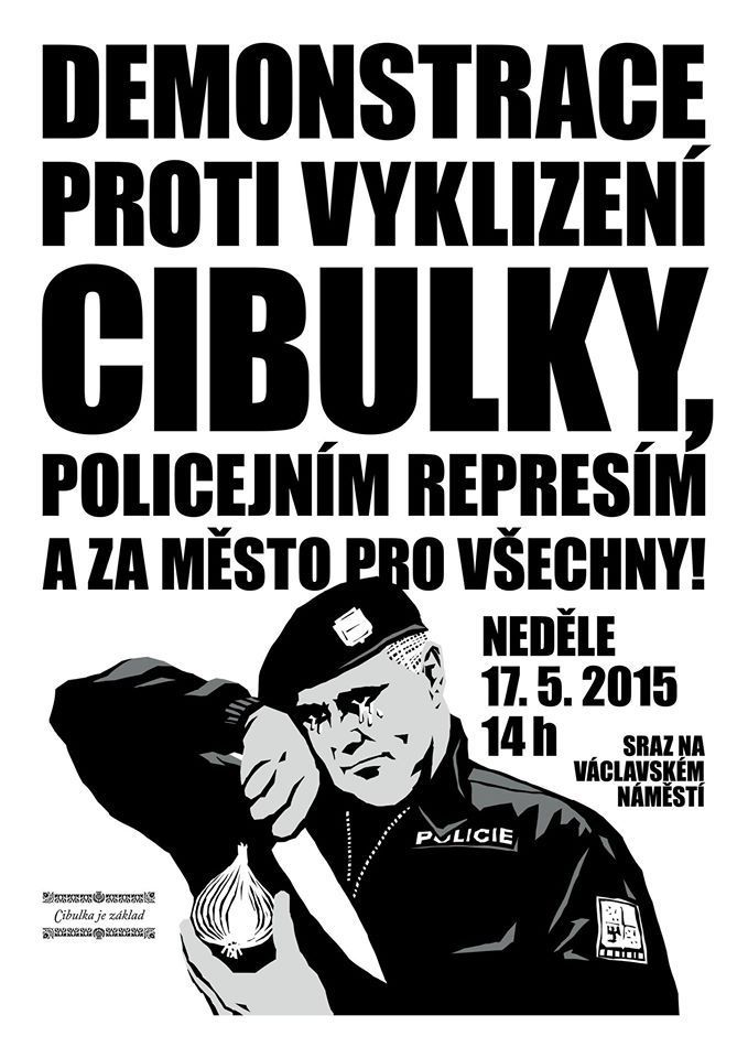 Demonstrace za squatt Cibulka
