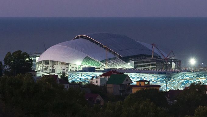 Olympijský stadion Fišt v ruském Soči.