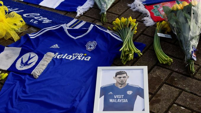 Soccer Football - Cardiff City - Cardiff City Stadium, Cardiff, Britain - January 23, 2019   General view of tributes left outside the stadium for Emiliano Sala  REUTERS/