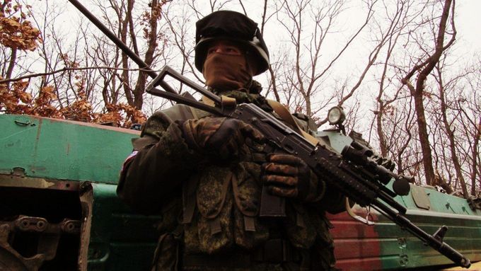 Maxim Trifonov na snímku z dob svého působení na východě Ukrajiny.