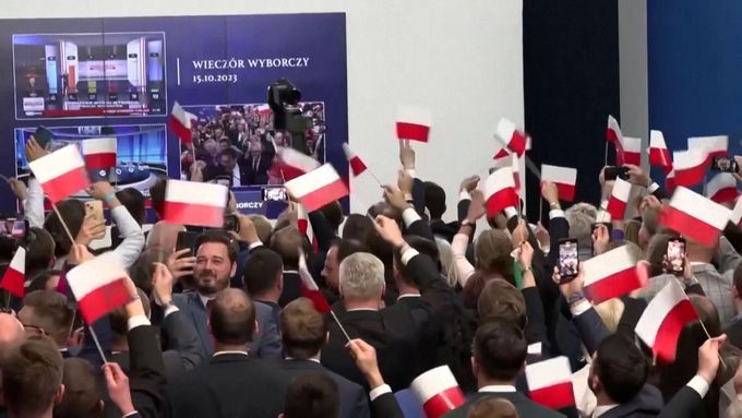Volební štáb polské strany PiS