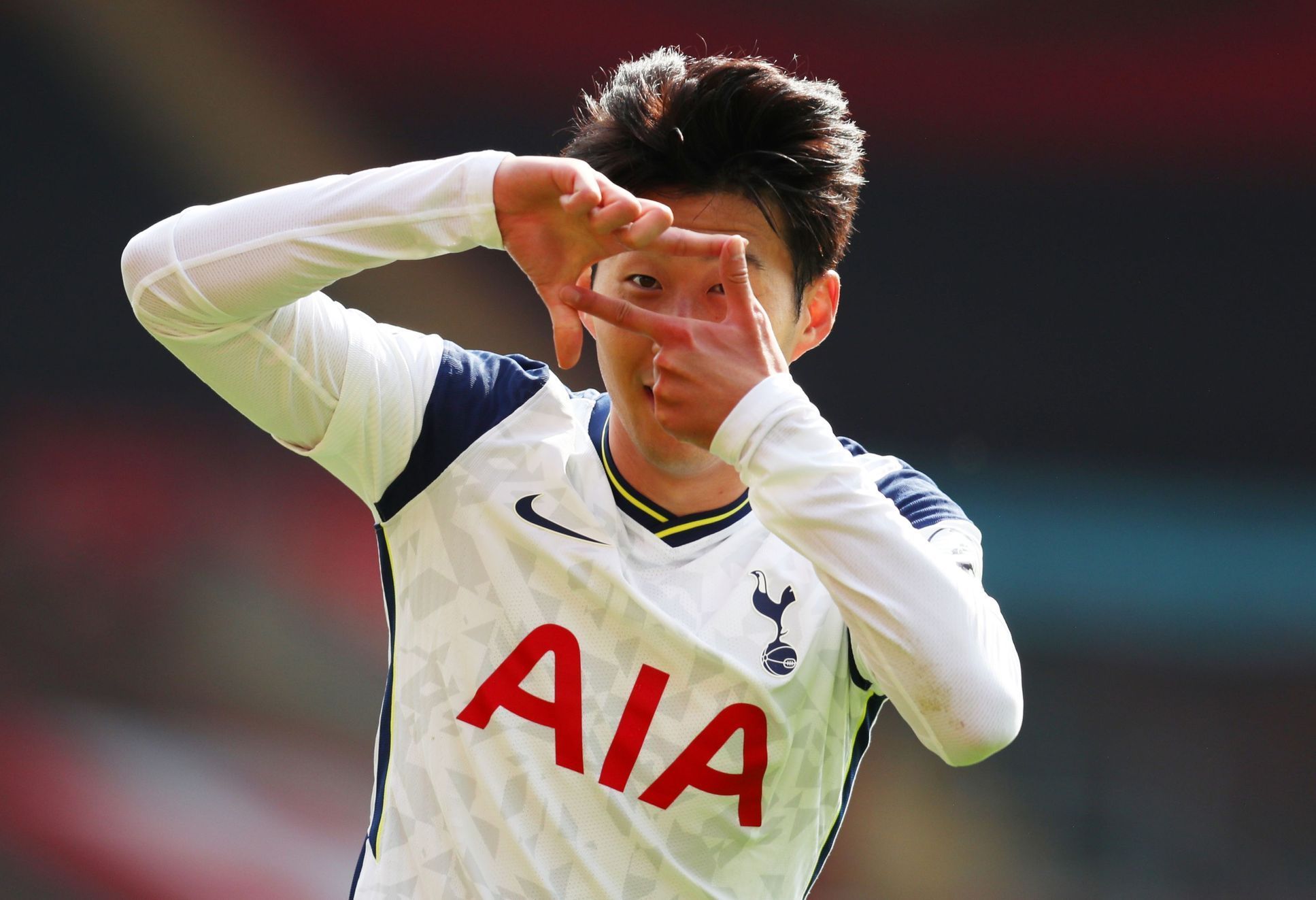 2. kolo anglické fotbalové ligy 2020/21, Southampton - Tottenham: Son Hung-min z Tottenhamu slaví jeden ze svých čtyř gólů