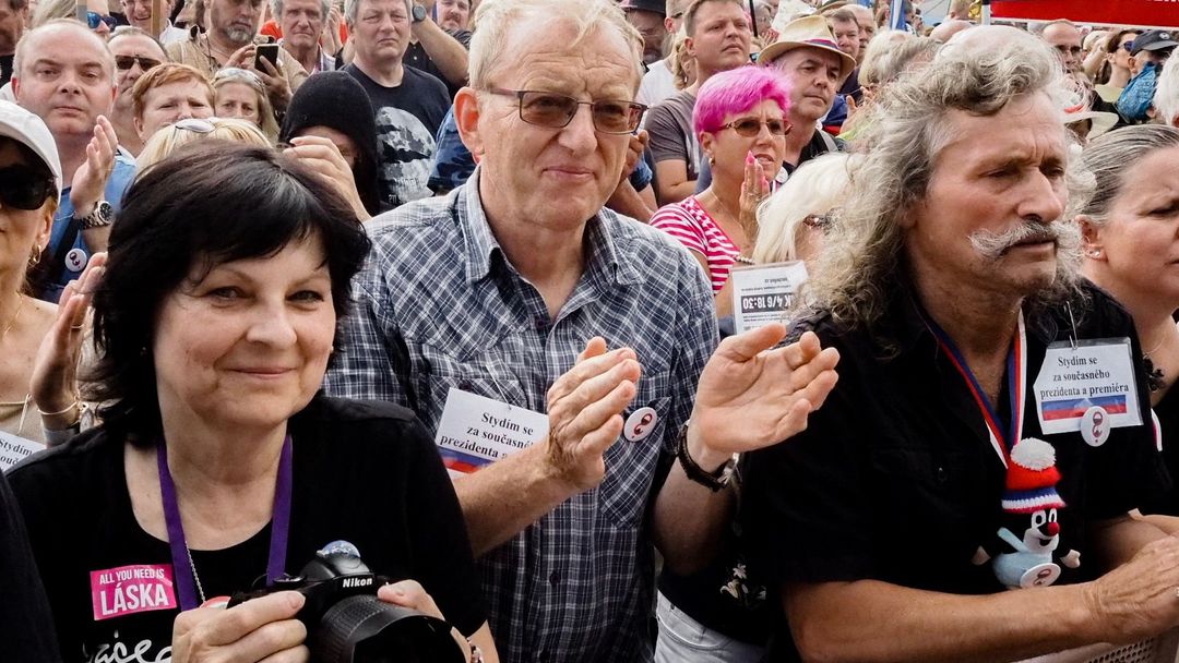 Demonstrace 23.6. Letná