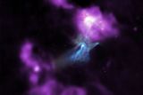 Pulsar PSR B1509-58 - kombinace rentgenového a radiového snímku