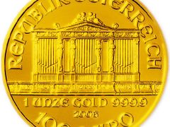 Zlatá investiční mince Vídeňský Filharmonik - líc