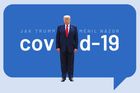 grafika - covid-19 - jak Trump měnil názor