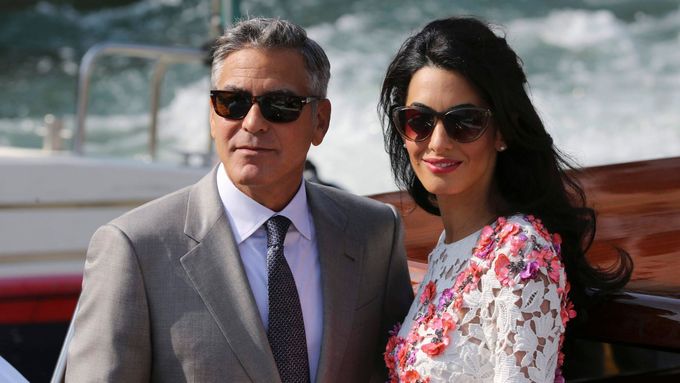 George Clooney, Amal Alamuddin v Benátkách
