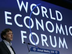 V diskusi na Světovém ekonomickém fóru vystoupil i zakladatel Microsoftu Bill Gates.
