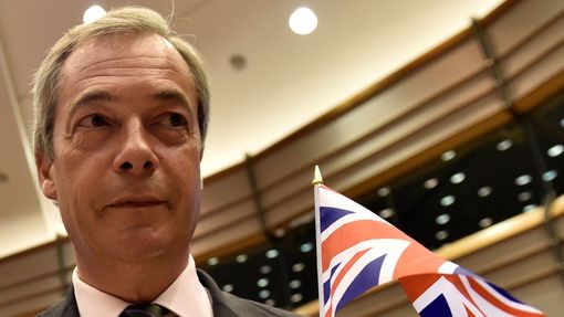 Nigel Farage v Evropském parlamentu.