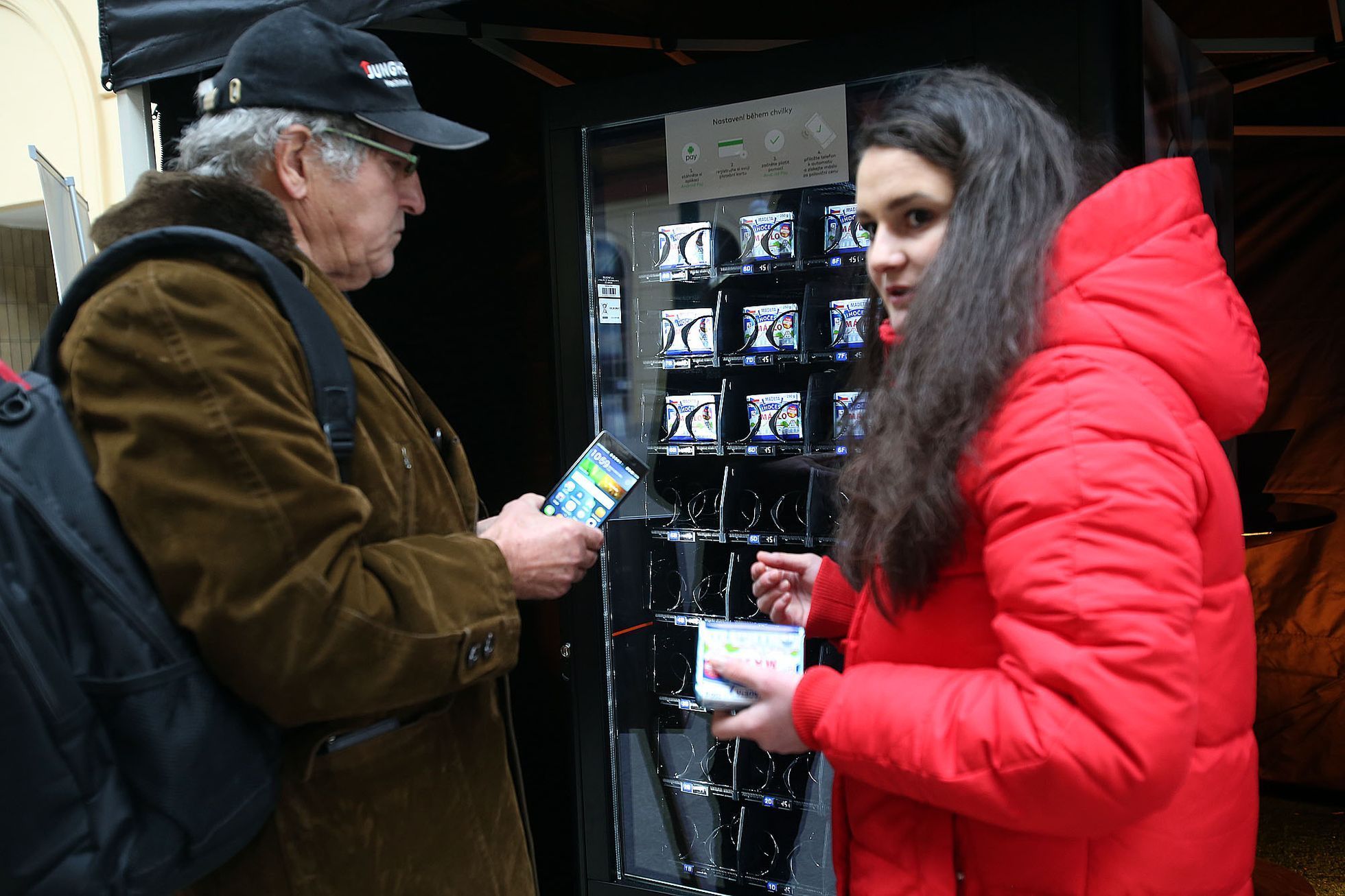 Máslomat na placení telefonem