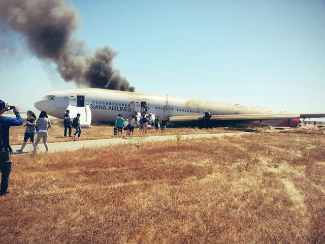 Snímek cestujícího z havarovaného boeingu 777