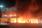 Požár pedoku MotoE v Jerezu
