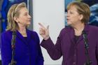 Merkelová je nejmocnější ženou, sesadit ji může Clintonová