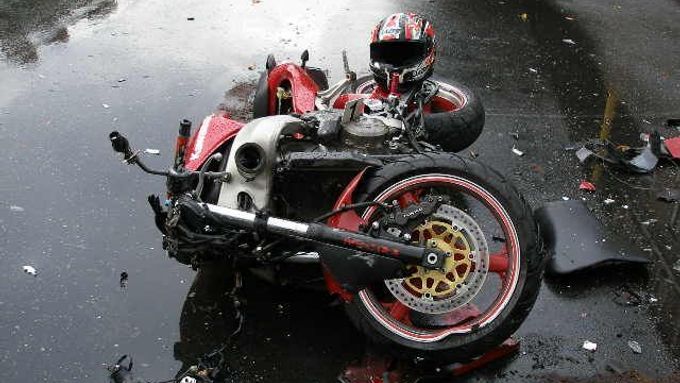 Motocykl po havárii