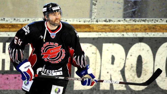 Jaromír Jágr v dresu Omsku v sezoně 2009/10