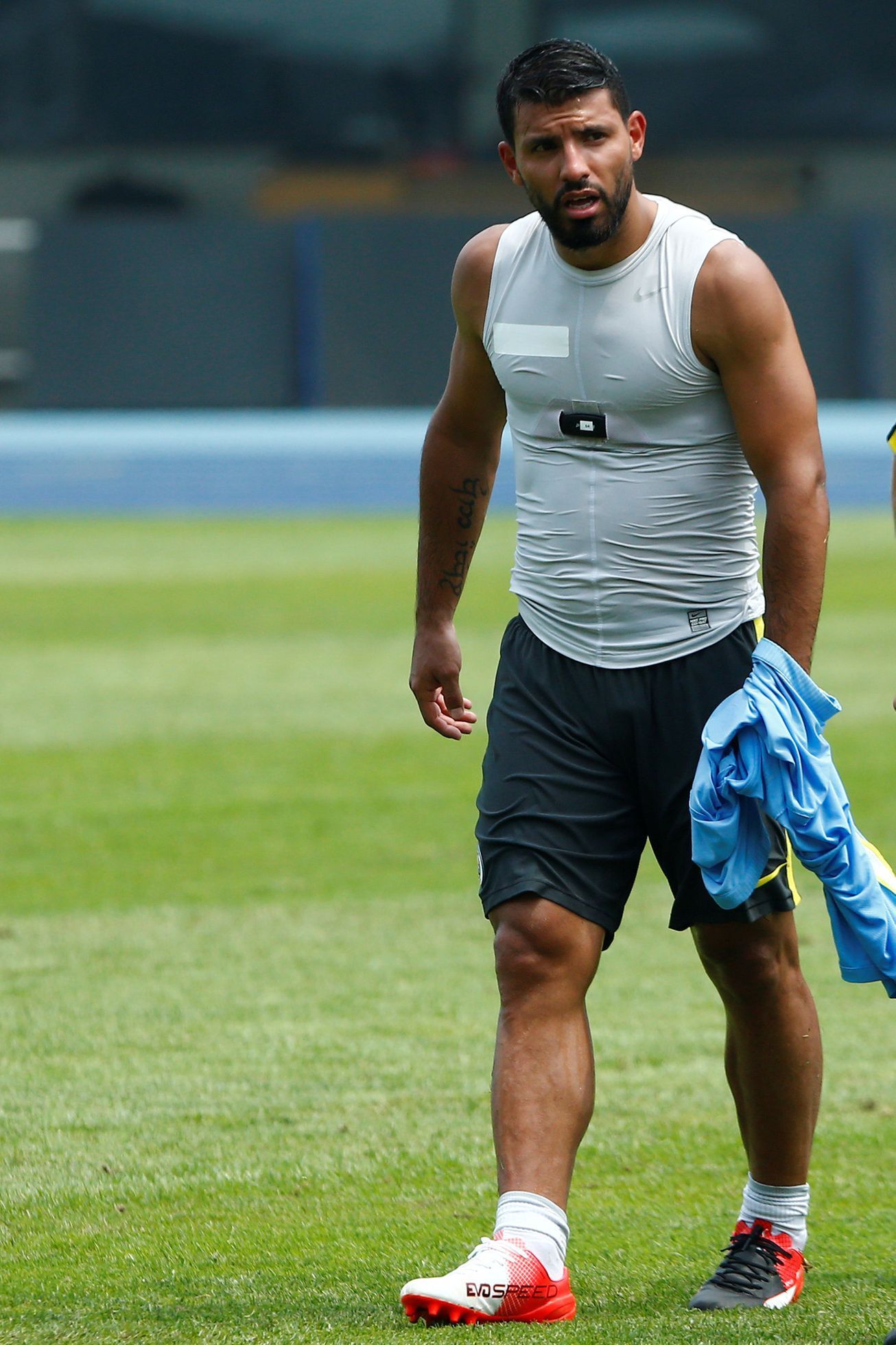 Sergio Agüero na tréninku City (2016)