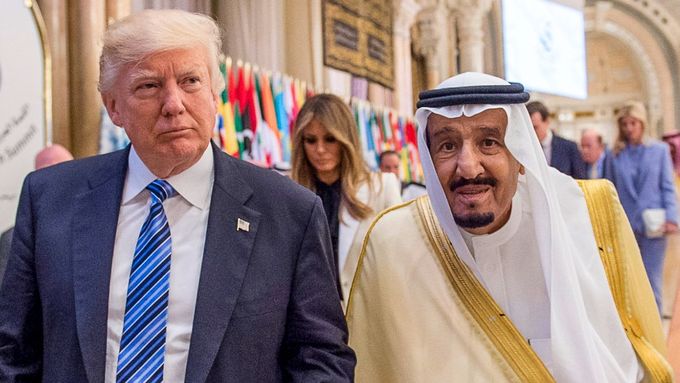 Donald Trump a saúdskoarabský král Salmán.