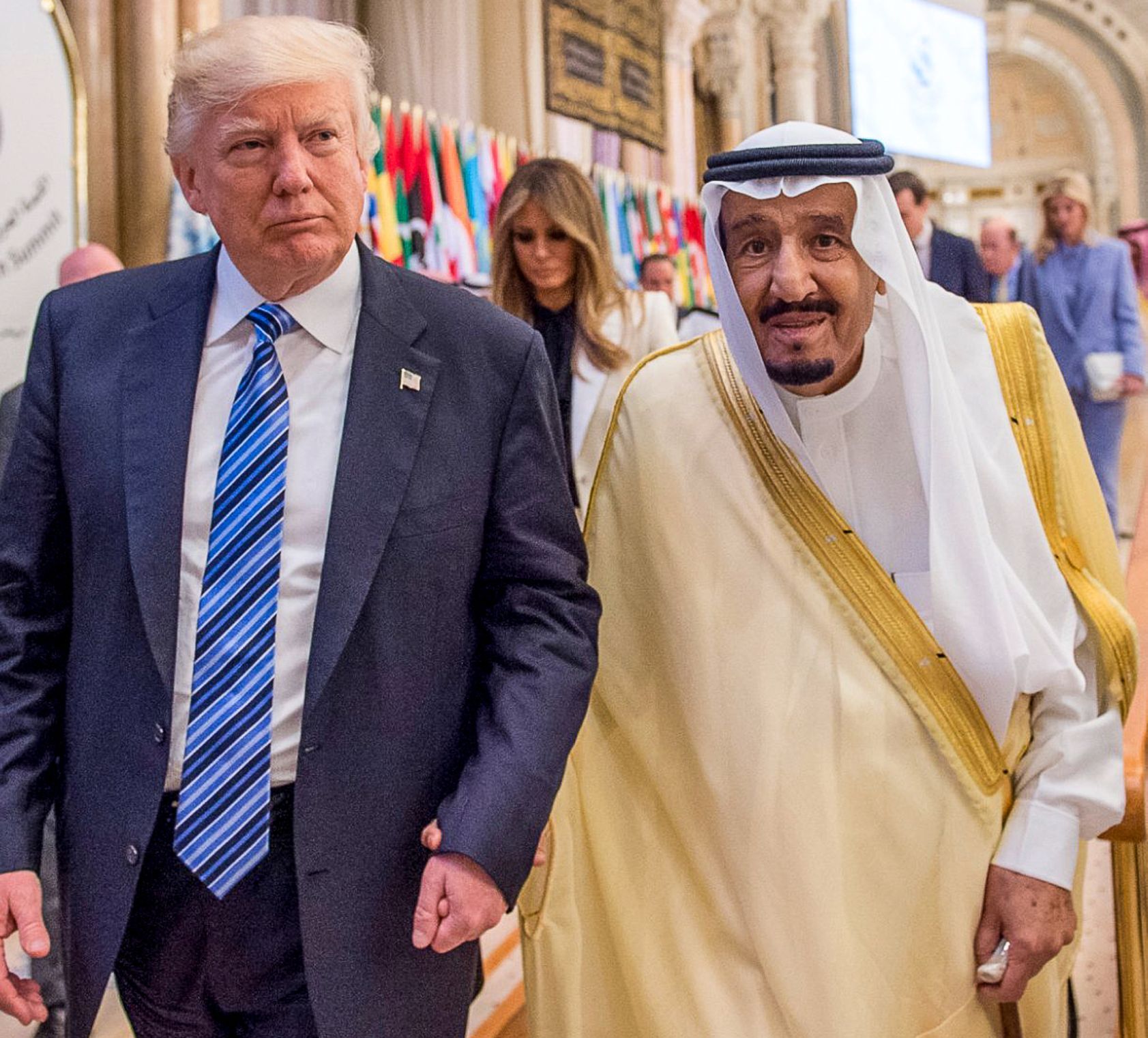 Donald Trump a saúdskoarabský král Salmán.