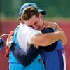 Britský střelec Peter Wilson, pláč medailistů na olympijských hrách v Londýně 2012