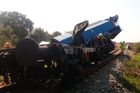 Na trati u Vnorov vykolejila lokomotiva na stejném místě, kde minulý týden havaroval nehodový vlak