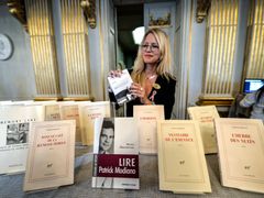 Knihy Patricka Modiana byly vystavené během vyhlášení Nobelovy ceny za literaturu za rok 2014.