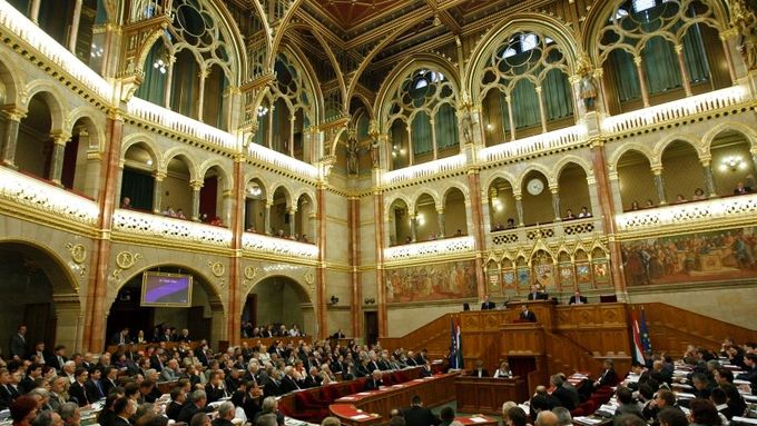Maďarský parlament.