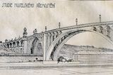 Plány na přemostění hlubokého údolí Botiče v Praze vznikaly již na počátku 20. století. Návrh profesora Bechyně z roku 1919 počítal s vytvořením betonového obloukového mostu o délce 520 metrů, který byl podepřen 11 oblouky.