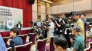 Tisková konference kandidátky na viceprezidentku Tchaj-wanu Hsiao Bi-khim přitáhla velkou pozornost médií.
