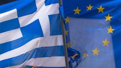 Řecko, EU, vlajka, ilustrační
