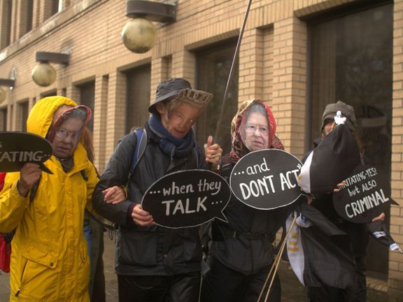 Pochod za klima při konání klimatické konference COP26 v Glasgow.