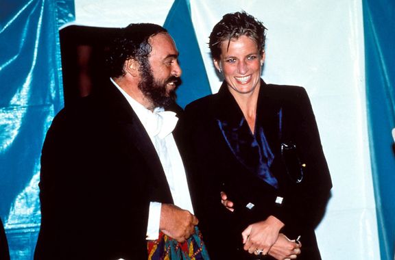 Pavarotti a princezna Diana.