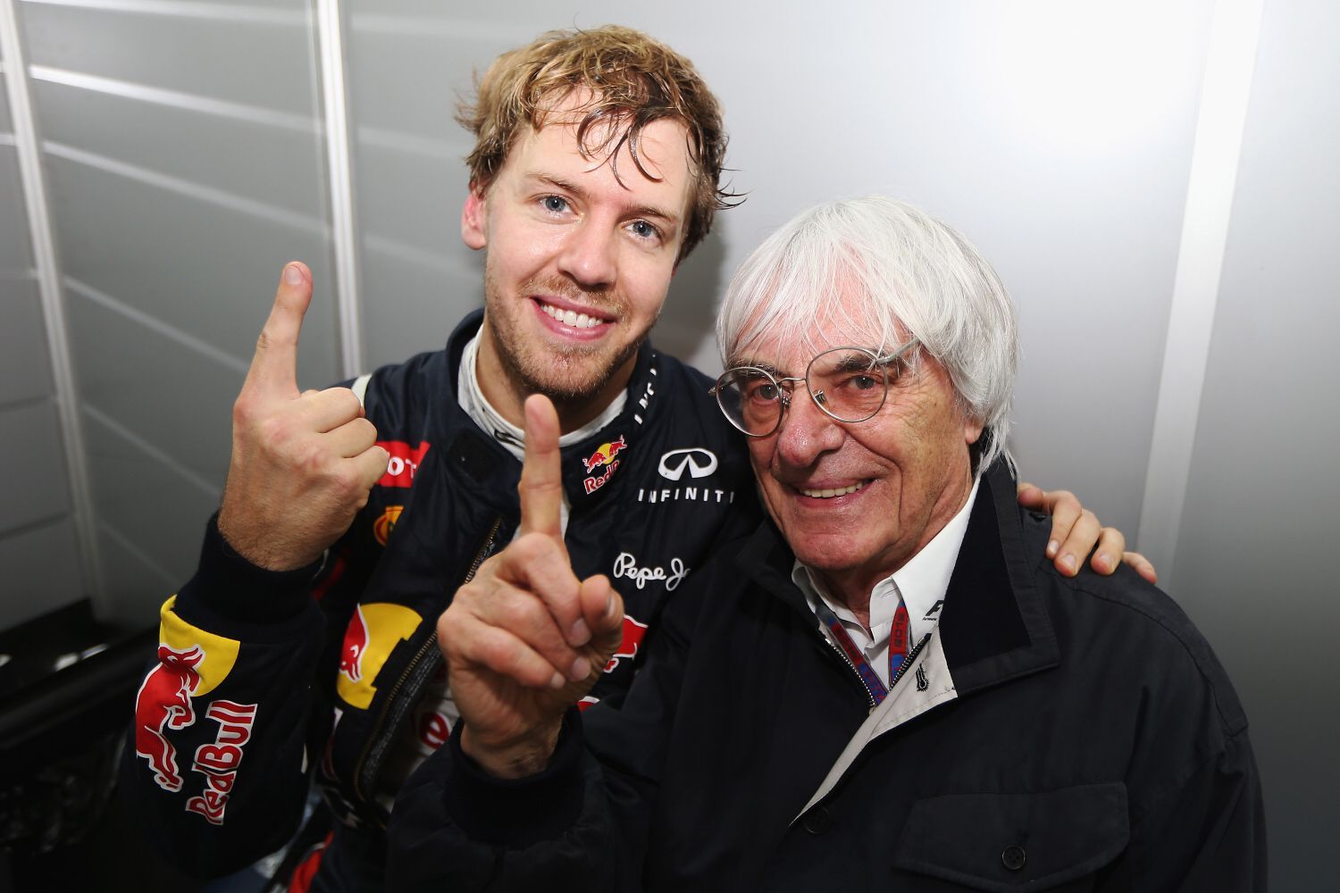Sebastian Vettel a Bernie Ecclestone
