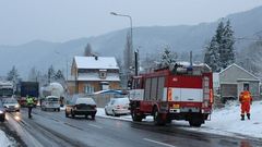 Sníh na silnicích - Pražská ulice v Ústí nad Labem