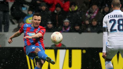 Fotbal, Evropská liga, Plzeň - Neapol: Stanislav Tecl dává gól