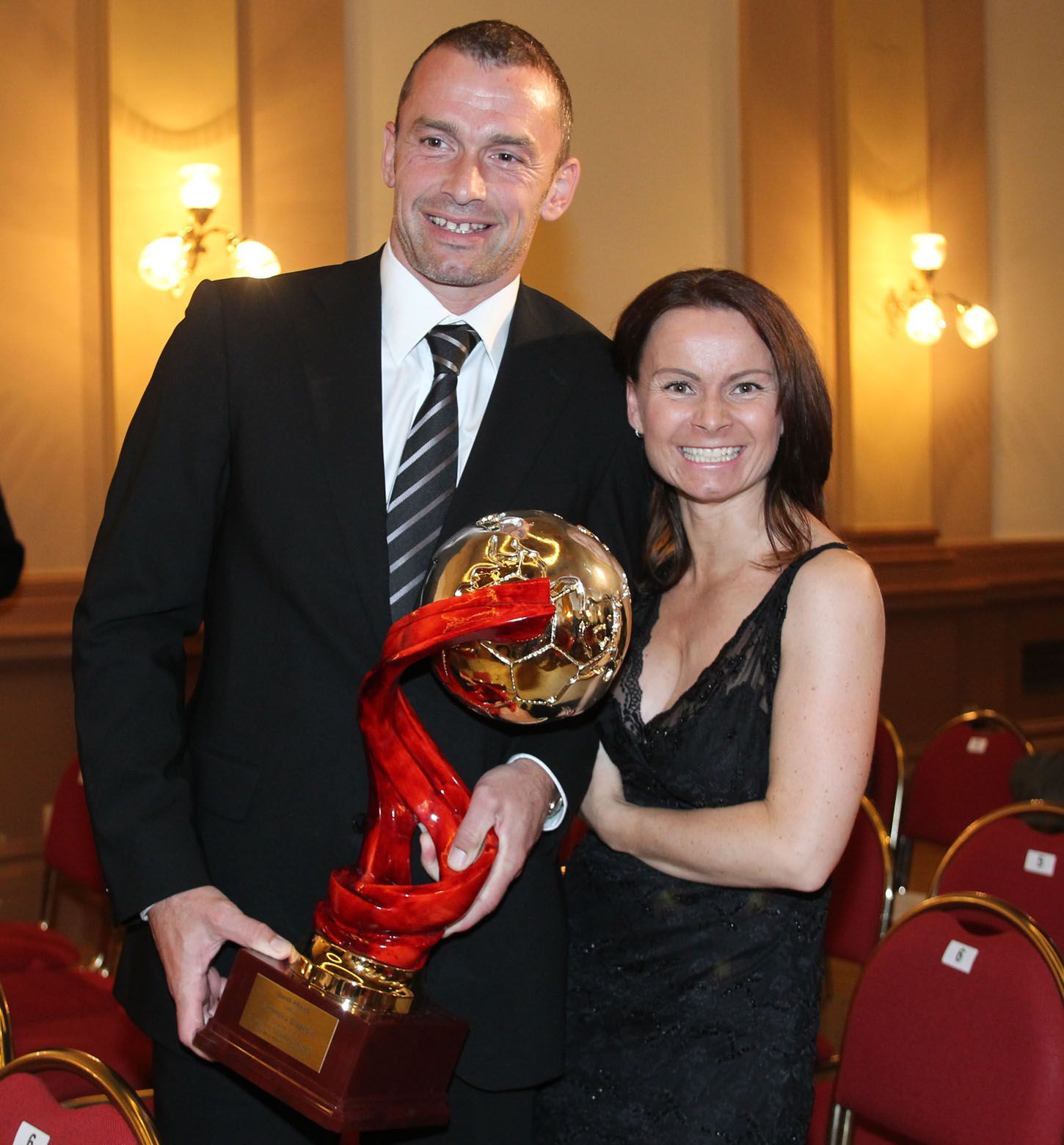Fotbal, Zlatý míč ČR 2012/13: Jaromír Blažek s manželkou