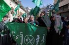 Palestinci protestují v Hebronu na podporu obyvatel Gazy