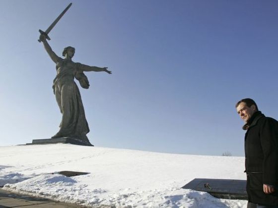 Změna v Kremlu Rusko Medveděv Volgograd