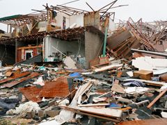 Následky hurikánu Harvey v americkém Rockportu.