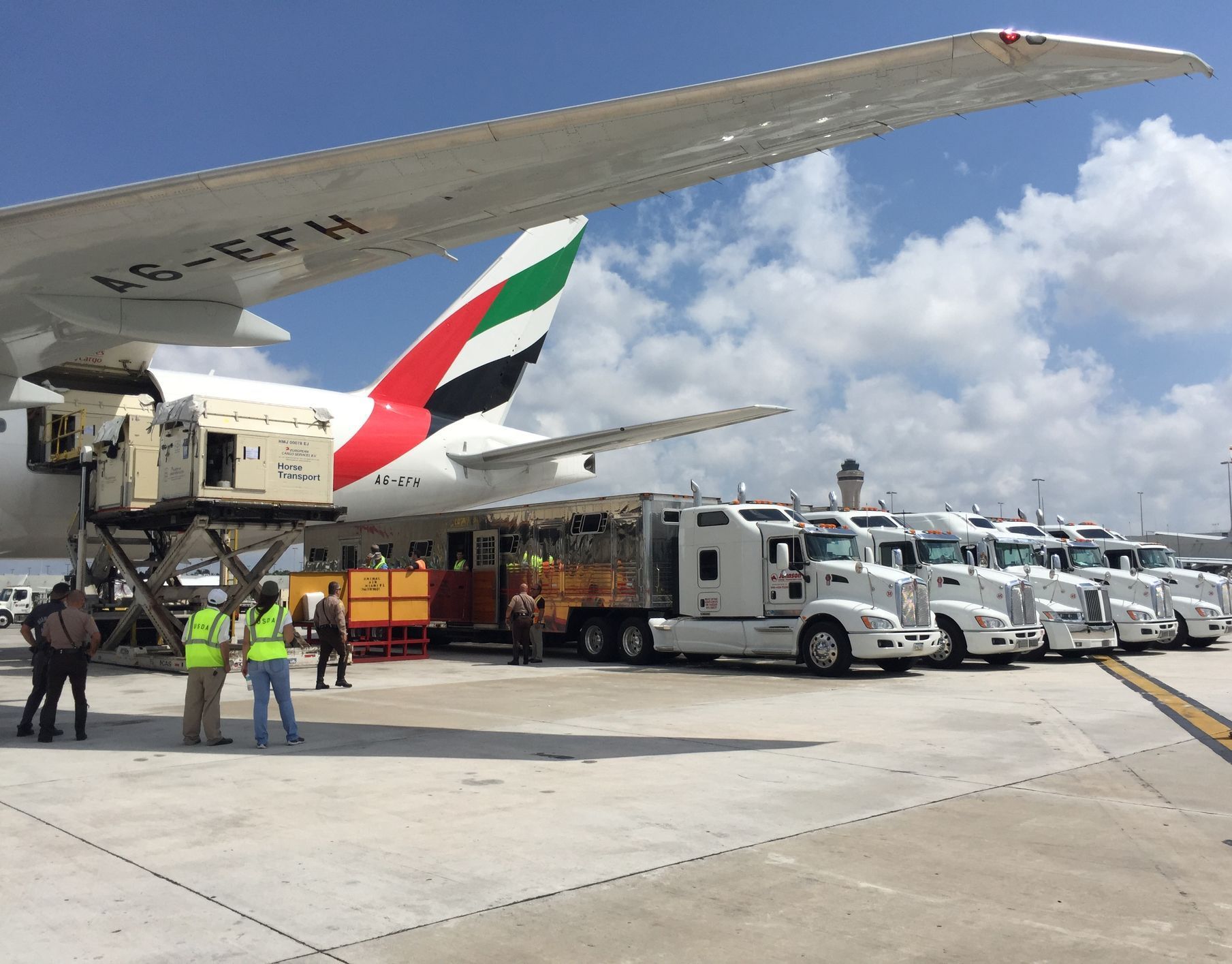 Emirates přeprava aut v letadle
