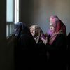 Relatives of Palestinian militant Marwan Sleem mourn during his funeral in the central Gaza Strip