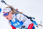 Moc jsem se bála, přiznala česká biatlonová jednička Davidová po sprintu