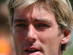 Josef Karas po vydařeném hodu diskem.