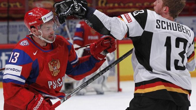 MS v hokeji 2012: Rusko - Německo (Schubert, Datsjuk, potyčka)