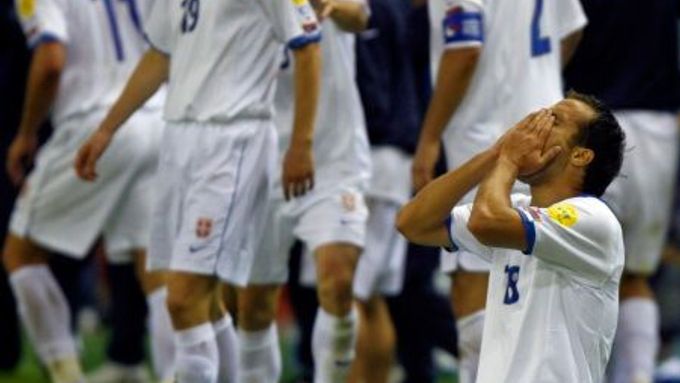 Srbská vítězná radost v semifinále ME "21" mezi Srbskem a Belgií.