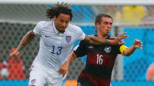 MS 2014m Německo-USA: Philipp Lahm - Jermaine Jones
