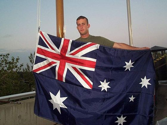 Dění v Austrálii Vlajka Austrálie