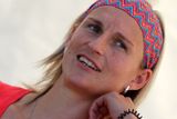Barbora Špotáková, která se čerstvě vrátila z mateřské dovolené do světa velké atletiky, v sobotu podpořila akci "Prague Barefoot Run".