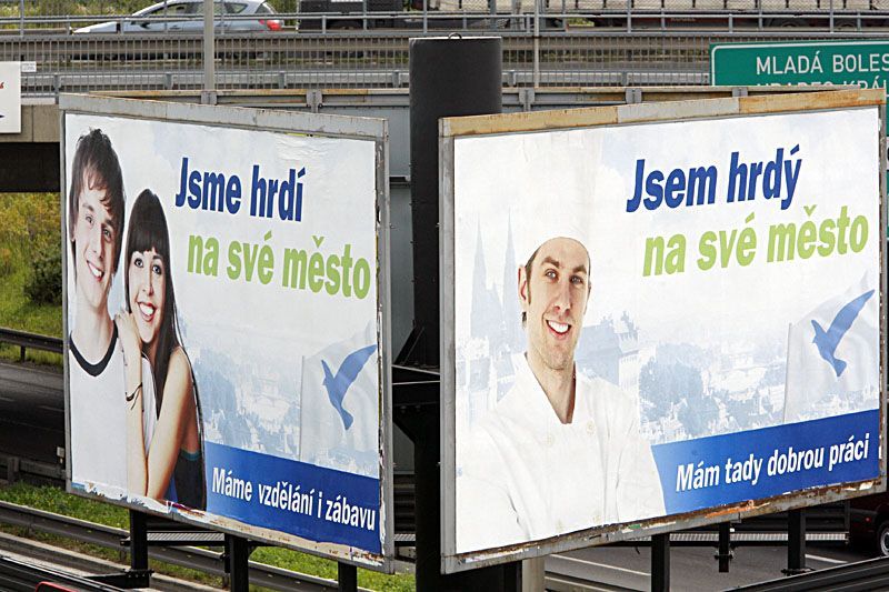 Billboardy na komunální volby v Praze