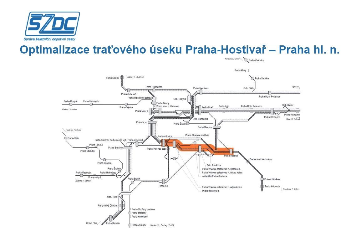 Mapa - optimalizace Vršovice Hostivař