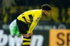 Zklamaný Jadon Sancho z Dortmundu po remíze s Wolfsburgem